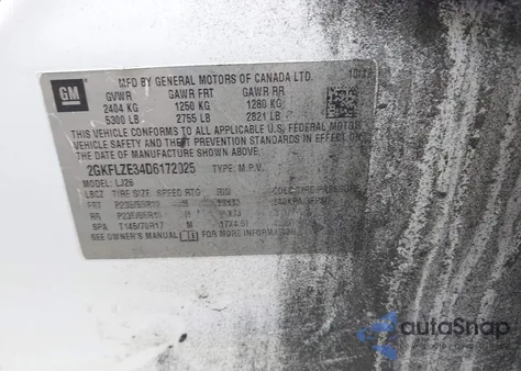 2013 GMC Terrain Denali из США, поврежденный, VIN 2GKFLZE34D6172025